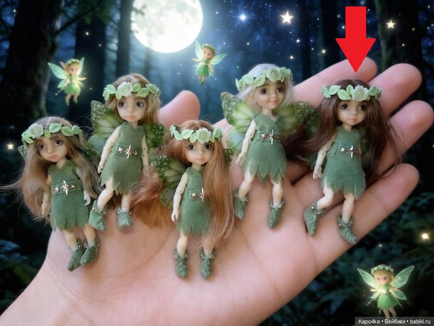 Шарнирная BJD бжд тёмненькая эльфа 8 см