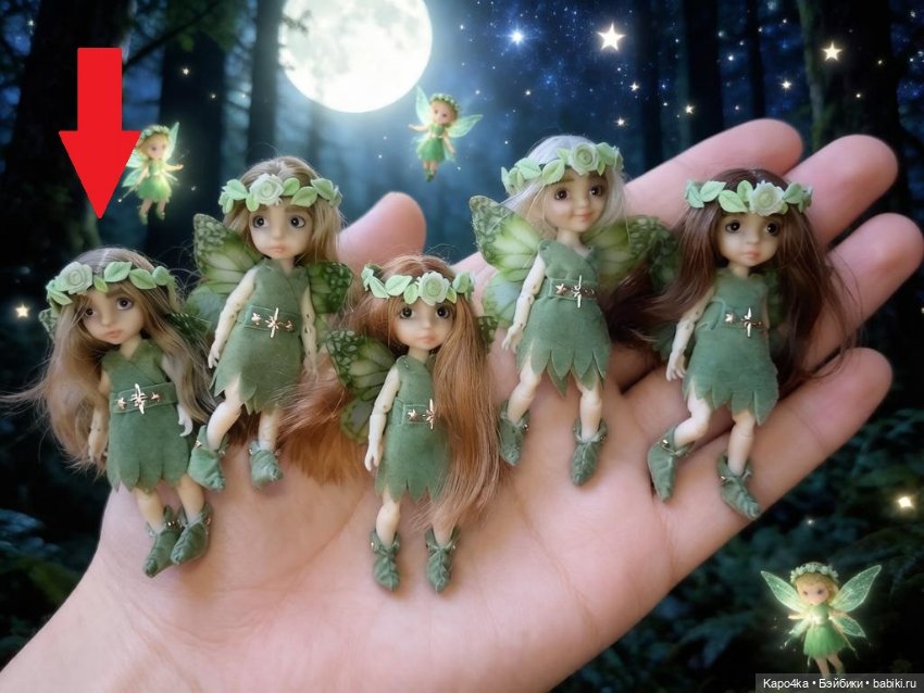 Шарнирная BJD бжд феечка с русыми волосами 8 см