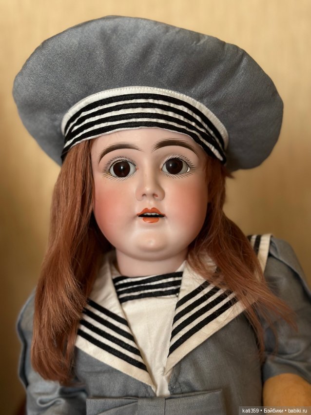 Антикварная ранняя кукла Вильгельмина Kestner литерная серия Long Face. 63 cm (фото 7)