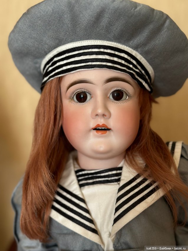 Антикварная ранняя кукла Вильгельмина Kestner литерная серия Long Face. 63 cm