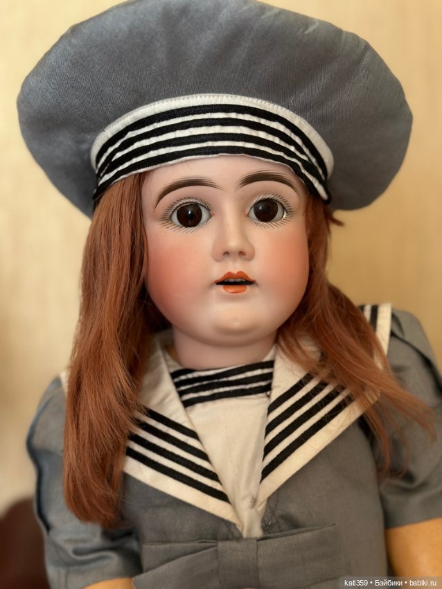 Антикварная ранняя кукла Вильгельмина Kestner литерная серия Long Face. 63 cm (фото 4)