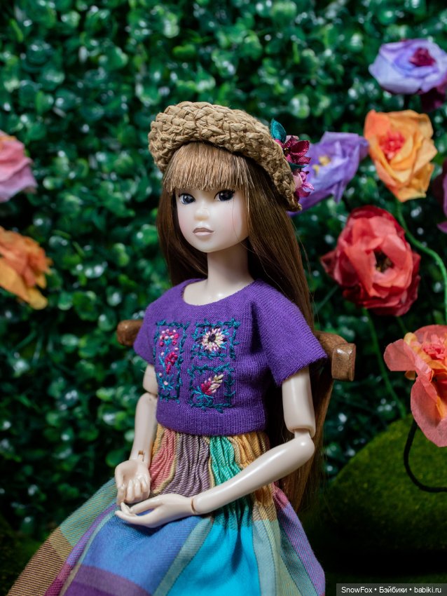 Соломенная коричневая шляпка для Momoko, Kelly/Shelly, Poppy Parker, bjd