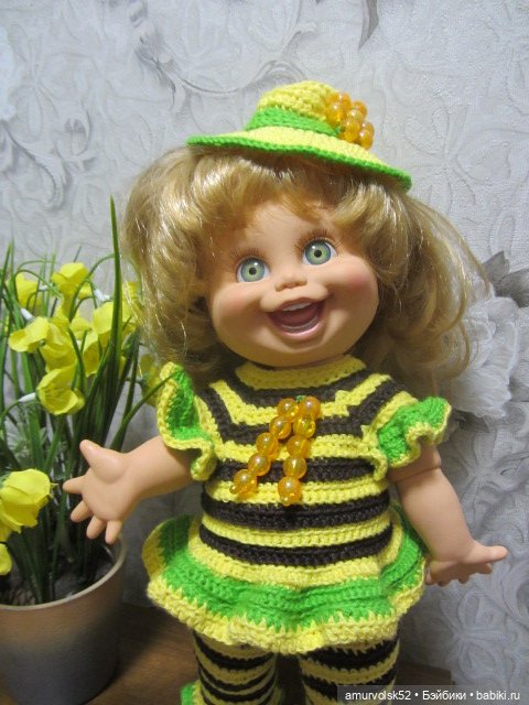Продам комплект наряда "Пчёлка" для кукол Galoob Baby Face (фото 3)