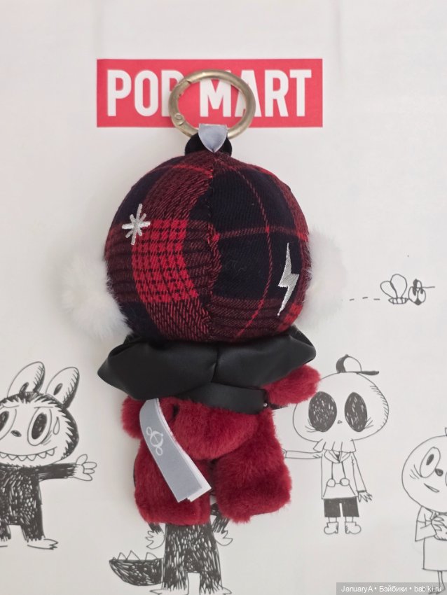 Pop Mart Skullpanda Плюшевый подвес (фото 3)