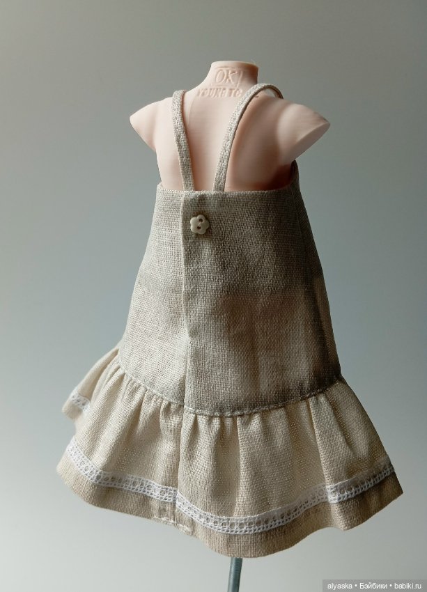 Льняной сарафанчик — Одежда для BJD (фото 4)