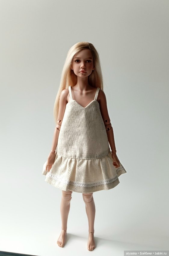Льняной сарафанчик — Одежда для BJD