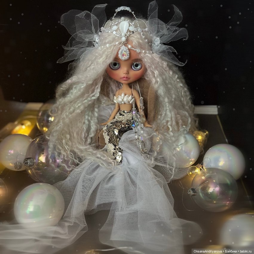 Эксклюзив из личной коллекции! Кастомная кукла Блайз (Blythe) Русалка (фото 3)