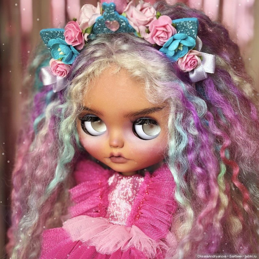 Эксклюзив из личной коллекции! Кастомная кукла Блайз (Blythe) Единорог