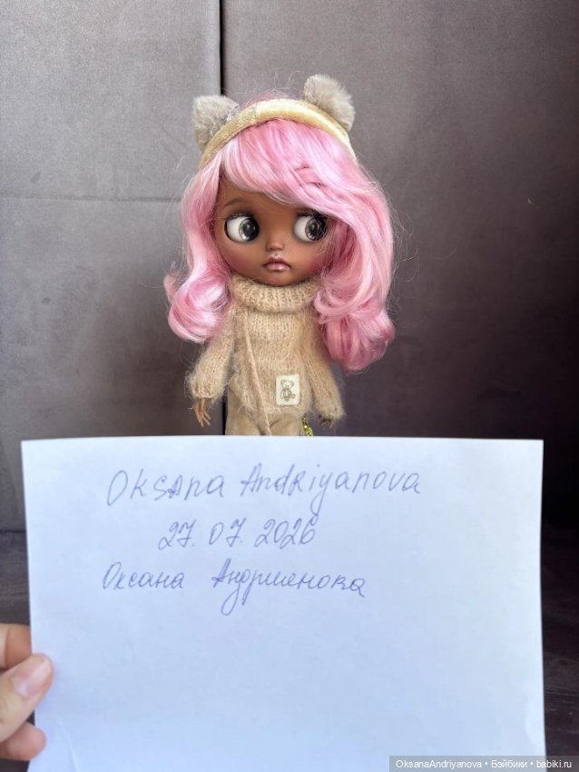 Эксклюзив из личной коллекции! Кастомная кукла Блайз (Blythe) Медвежонок Мила (фото 8)