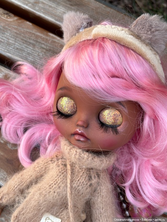 Эксклюзив из личной коллекции! Кастомная кукла Блайз (Blythe) Медвежонок Мила (фото 4)