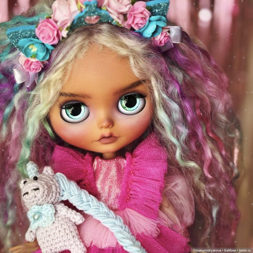Эксклюзив из личной коллекции! Кастомная кукла Блайз (Blythe) Единорог (фото 7)