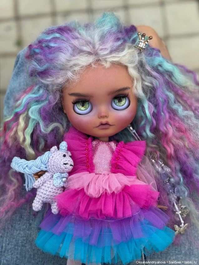 Эксклюзив из личной коллекции! Кастомная кукла Блайз (Blythe) Единорог (фото 4)