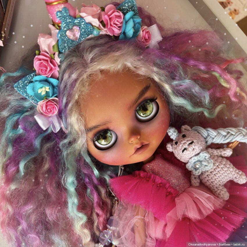 Эксклюзив из личной коллекции! Кастомная кукла Блайз (Blythe) Единорог (фото 5)