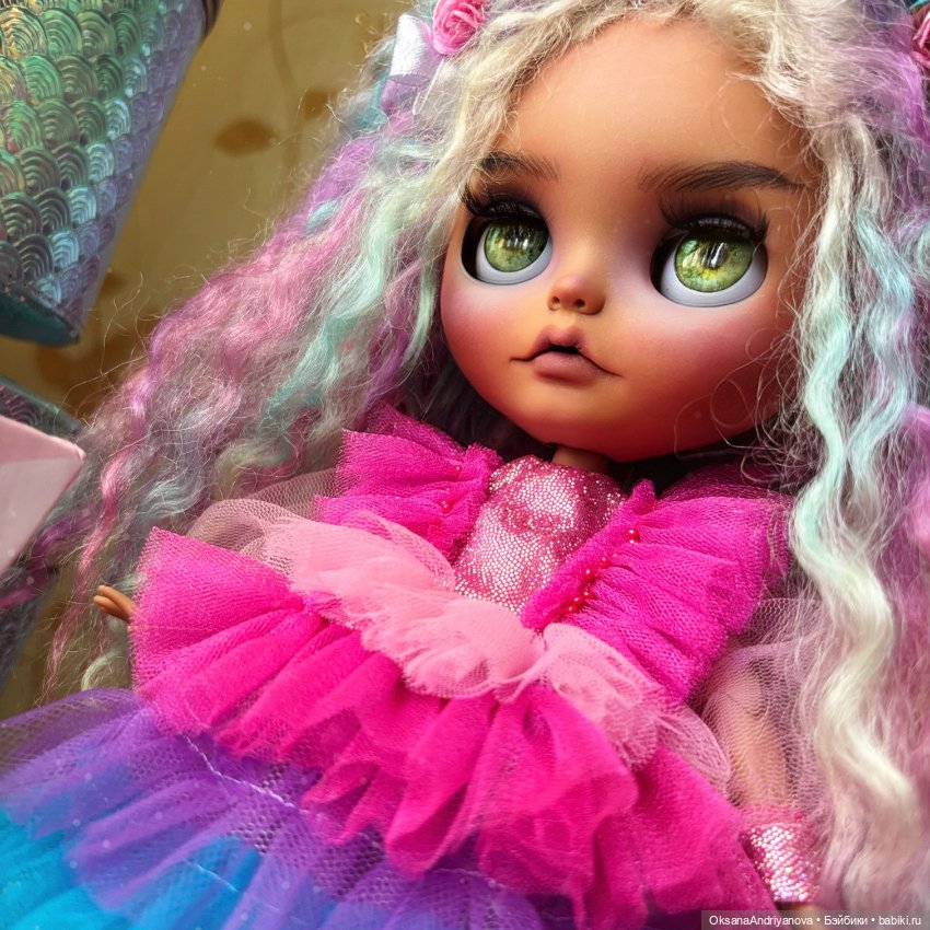 Эксклюзив из личной коллекции! Кастомная кукла Блайз (Blythe) Единорог (фото 2)