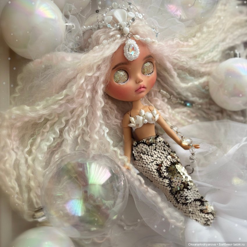 Эксклюзив из личной коллекции! Кастомная кукла Блайз (Blythe) Русалка