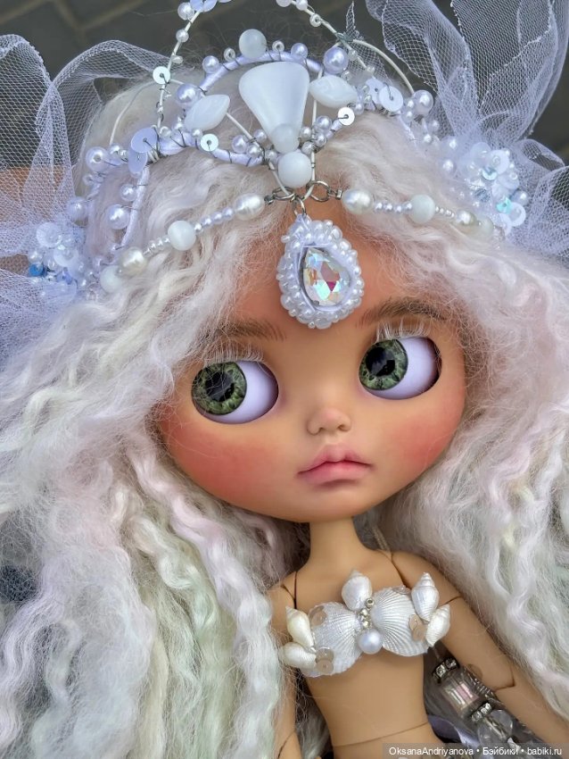 Эксклюзив из личной коллекции! Кастомная кукла Блайз (Blythe) Русалка (фото 6)