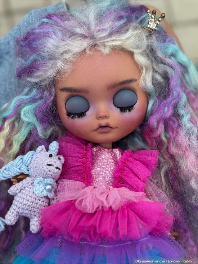 Эксклюзив из личной коллекции! Кастомная кукла Блайз (Blythe) Единорог (фото 3)