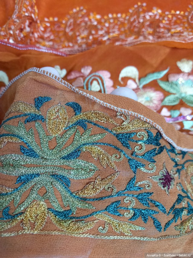 Винтажная кайма, срезка с сари, шёлк, вышивка
