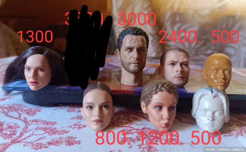 Продам головы экшен 1/6,ооак, damtoys