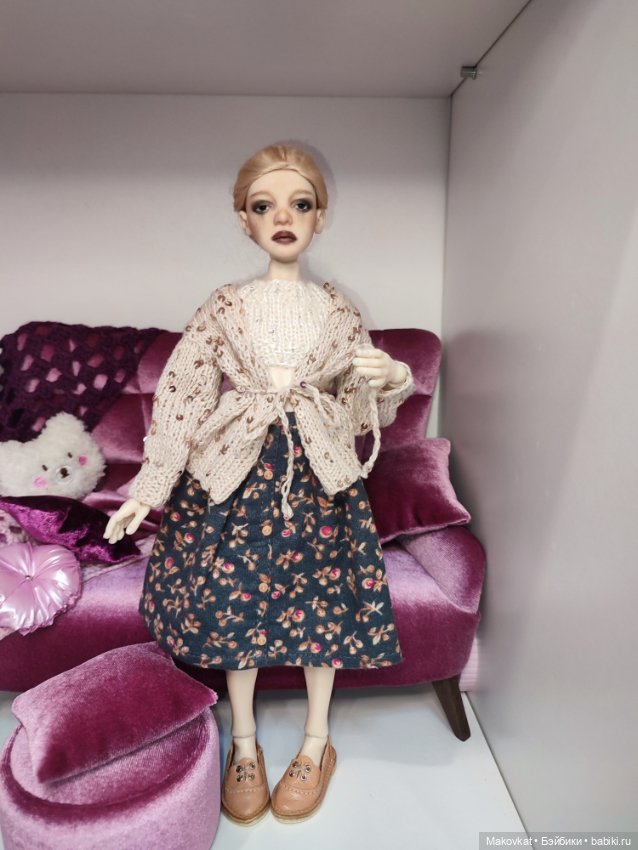 Ptichka Art doll Lora (Птичка Лора) в цвете vanilla с мейком (фото 3)