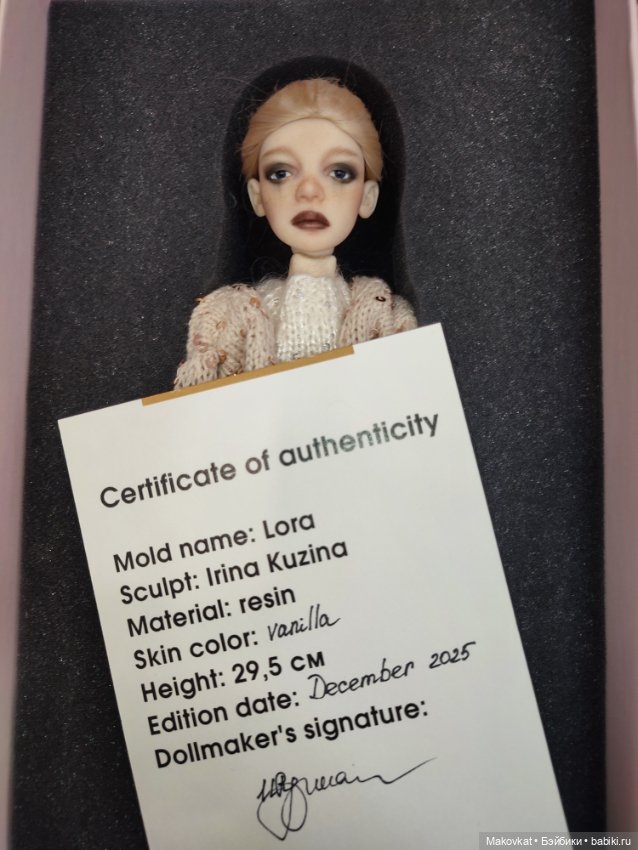 Ptichka Art doll Lora (Птичка Лора) в цвете vanilla с мейком (фото 5)
