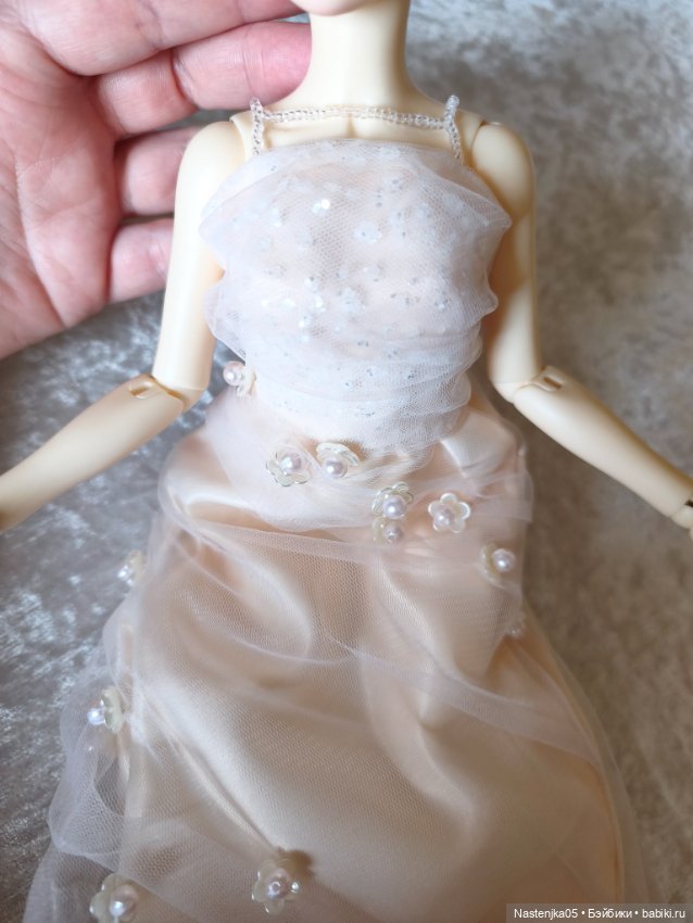 Комплект для BJD, платье и воздушная накидка (фото 5)