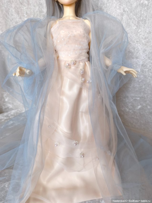Комплект для BJD, платье и воздушная накидка (фото 3)