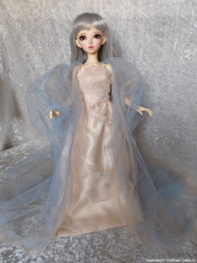 Комплект для BJD, платье и воздушная накидка