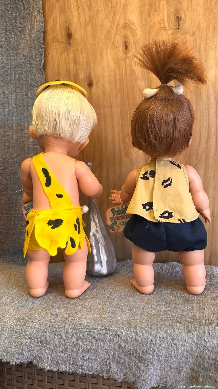 Лот кукол Ideal toy corp Hannah-Barbera Flintstones Pebbles и Bam Bam 1963г (фото 7)