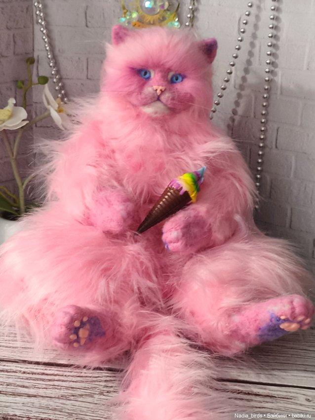 Пион, летний котик — Авторские игрушки