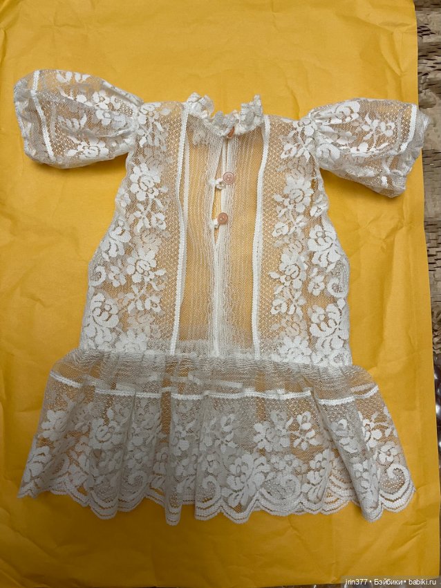 Платье для антикварной куклы из тюля (фото 2)