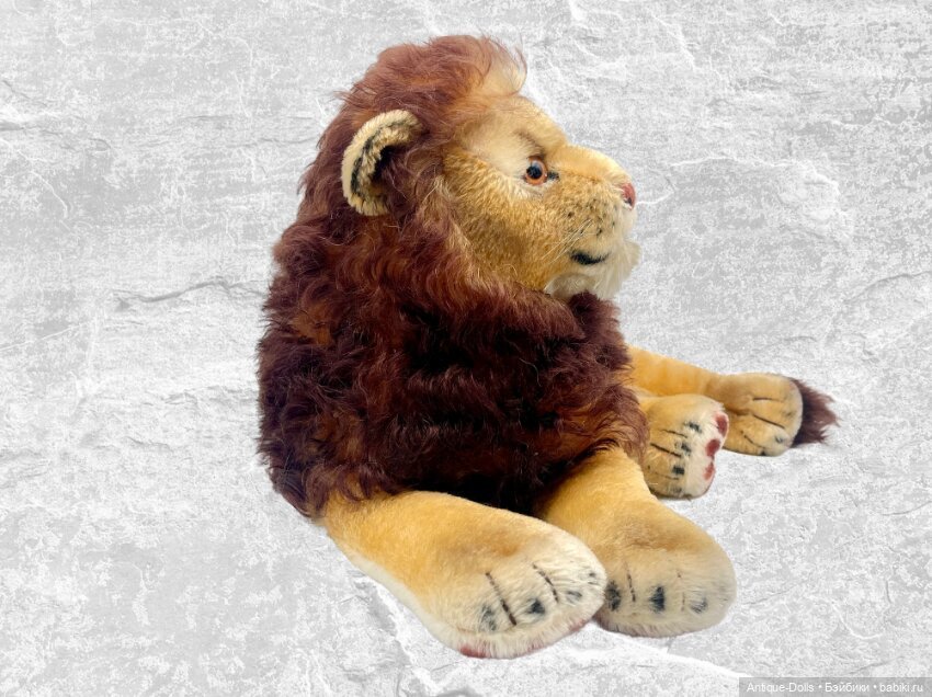 Steiff Leo 0111/35 — реплика классического льва 1955 года, выпуск ориентировочно 1984–1986 гг (фото 3)