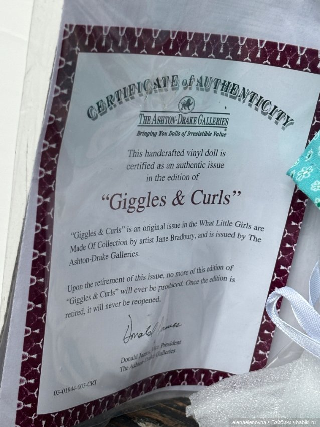 Giggles and Curls, The Ashton-Drake Galleries, Jane Bradbury, What Little Girls Are Made (фото 10)