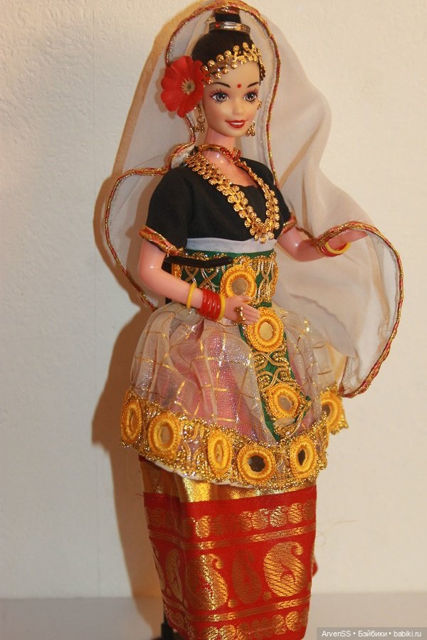 Редкая региональная Barbie Expressions of India Special Edition Doll Mystical Manipuri (1997) (фото 4)