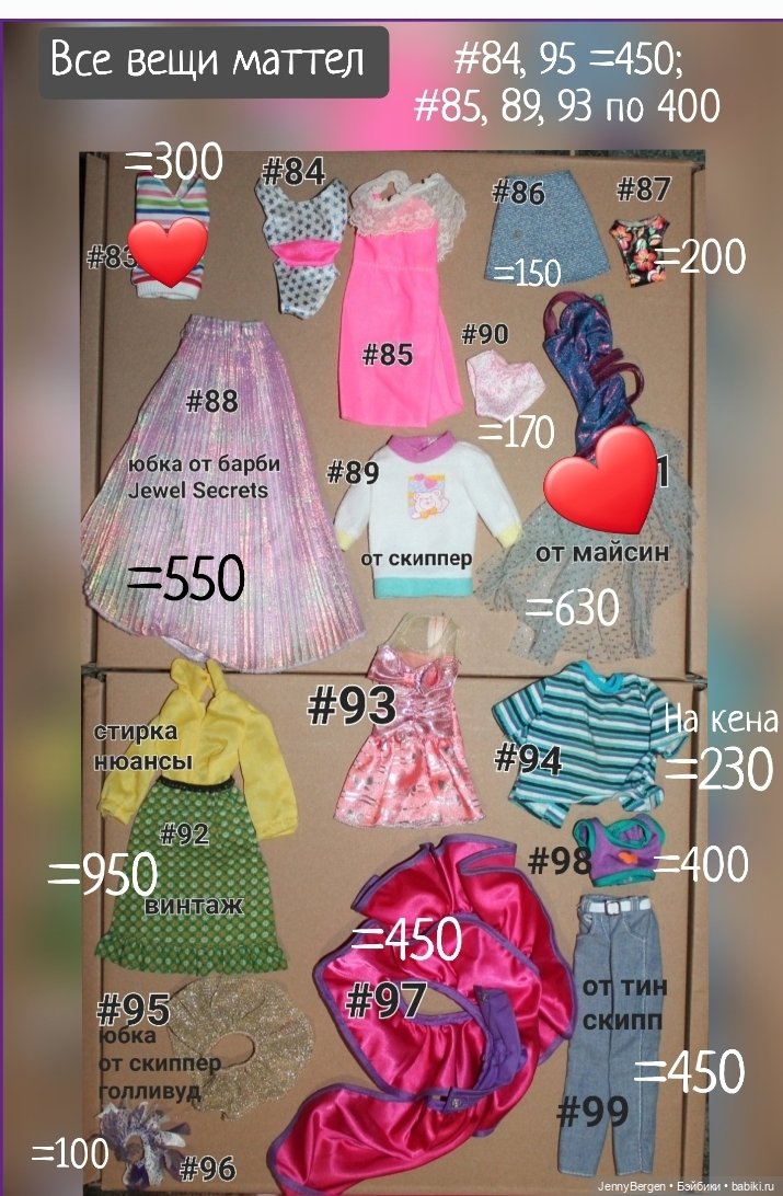 Одежда, обувь, сумки, шляпки и др. для Барби Mattel (фото 8)