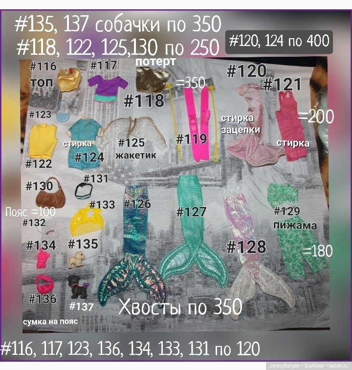 Одежда, обувь, сумки, шляпки и др. для Барби Mattel (фото 3)