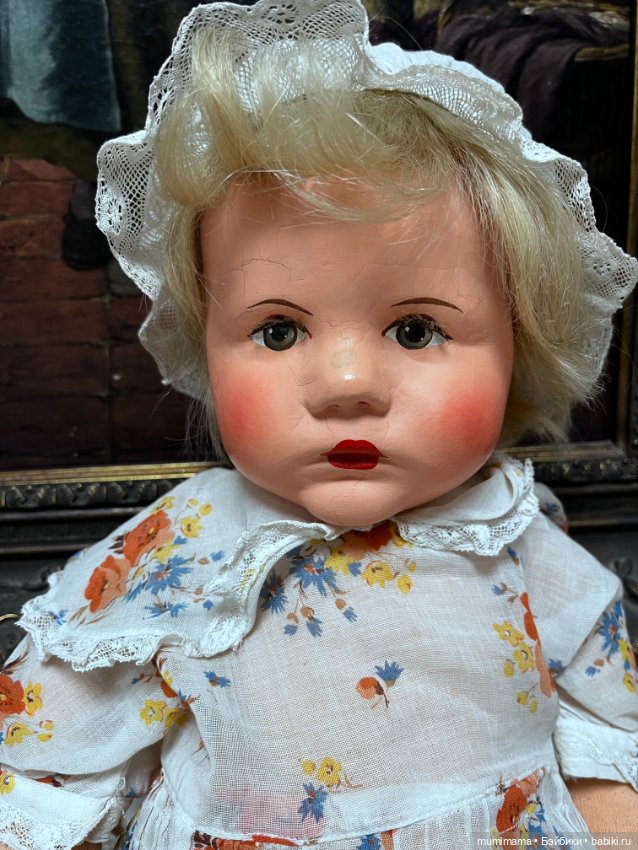 Käthe Kruse Puppe V «Du Mein», около 1952-55 года — магнезитовая голова