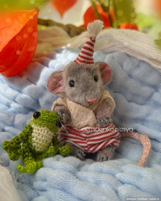 Мышонок Сахарок с лягушкой 🐭🐸 (фото 4)