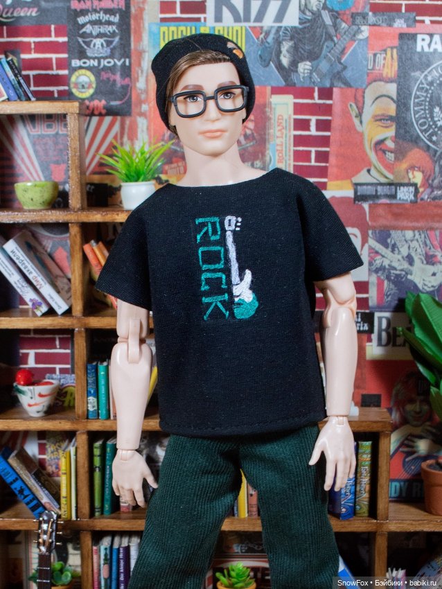 Футболка "Рок" для кукол 1:6 : Кен / Ken mattel мтм,бжд (фото 3)