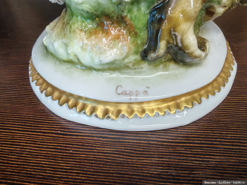 Capodimonte Дама с голубями Giuseppe Cappe (фото 7)
