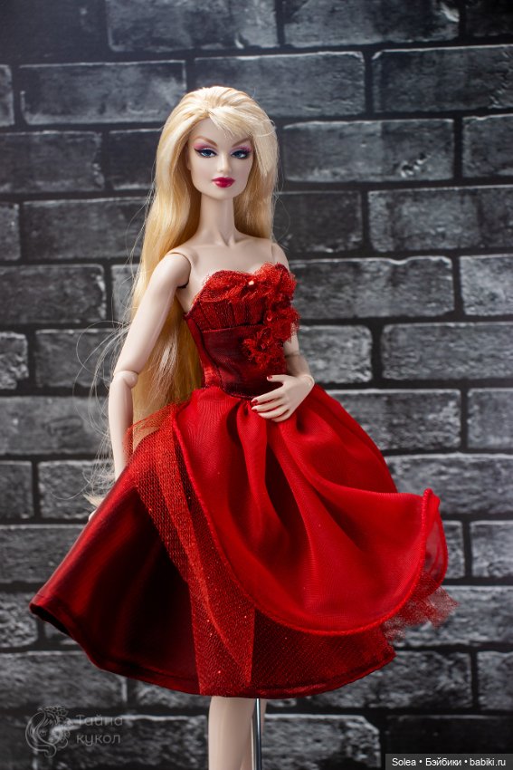 Красное коктейльное платье для Integrity Toys (фото 6)