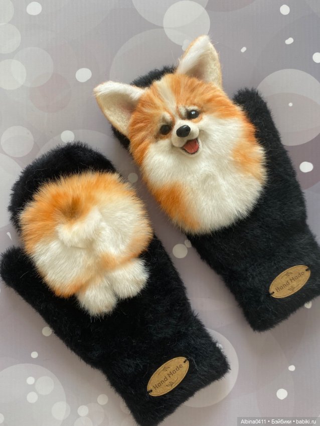 Варежки Корги — Авторские игрушки