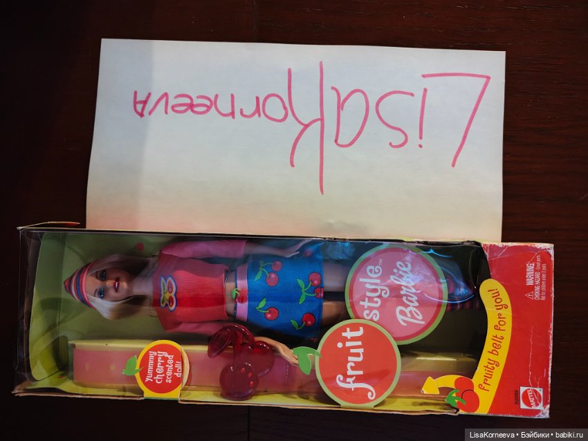 Barbie Fruit Style Cherry Scented Doll 2002