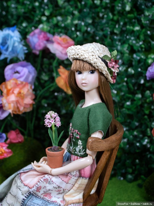 Соломенная шляпка для кукол 1:6 (momoko, Integrity toys,bjd) (фото 3)