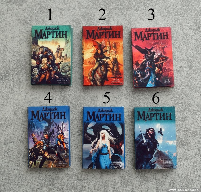 Книги серии "Игра Престолов" №3 (масштабе 1:6) (фото 2)