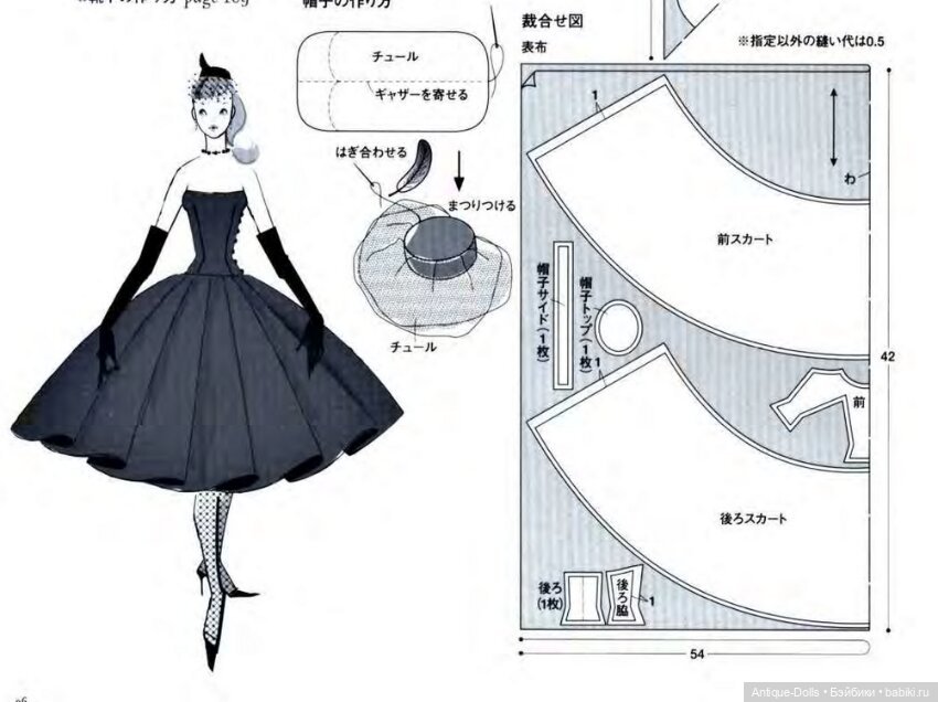 Barbie Mode. Dresses for Classic Barbie Dolls, автор Mitsubachi Kate Выкройки (фото 10)