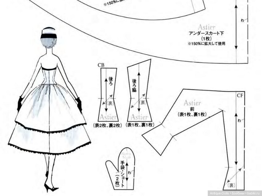 Barbie Mode. Dresses for Classic Barbie Dolls, автор Mitsubachi Kate Выкройки (фото 7)