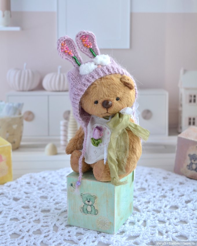 Тедди мишка в шапке зайца, Teddy bear (фото 2)