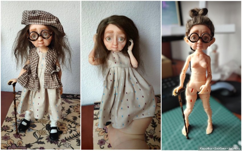 Шарнирная BJD бжд бабушка 29 см (фото 6)