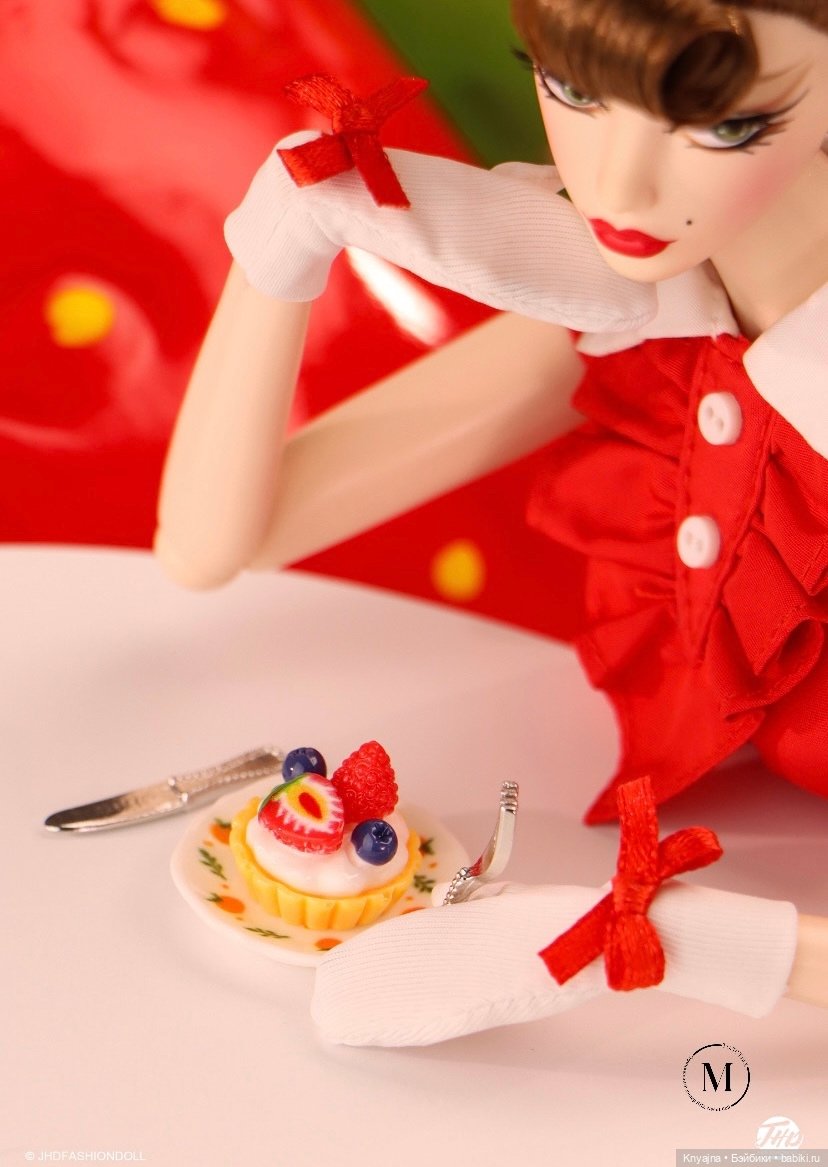 Новые перчатки и вилка, ножик mizi doll (фото 3)